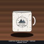 Cold Nights Warm Campfires Speckled Pottery Mug - Cozy Winter Cabin Hot Cocoa Cup