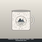 Cabin Living & Fresh Mountain Air Speckled Campfire Mug - Rustic Wilderness Explorer Gift