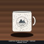 Cabin Living & Fresh Mountain Air Speckled Campfire Mug - Rustic Wilderness Explorer Gift