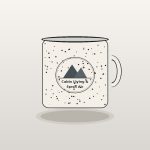 Cabin Living & Fresh Mountain Air Speckled Campfire Mug - Rustic Wilderness Explorer Gift