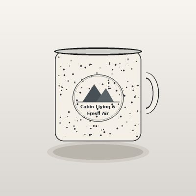 Cabin Living & Fresh Mountain Air Speckled Campfire Mug - Rustic Wilderness Explorer Gift