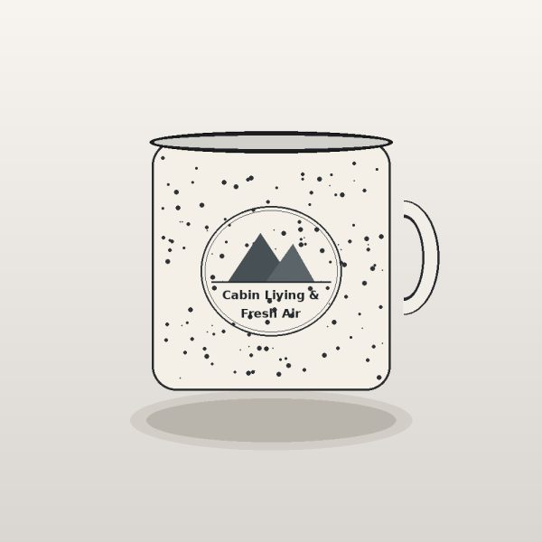 Cabin Living & Fresh Mountain Air Speckled Campfire Mug - Rustic Wilderness Explorer Gift