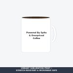 Powered By Spite & Overpriced Coffee Mug - Sarcastic Adulting Ceramic Cup