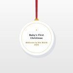 Baby's First Christmas 2026 Acrylic Keepsake Ornament - Cute Newborn Holiday Tree Decor