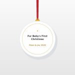 Fur Baby First Christmas 2026 Acrylic Ornament - Dog Paw Print Pet Lover Tree Decor