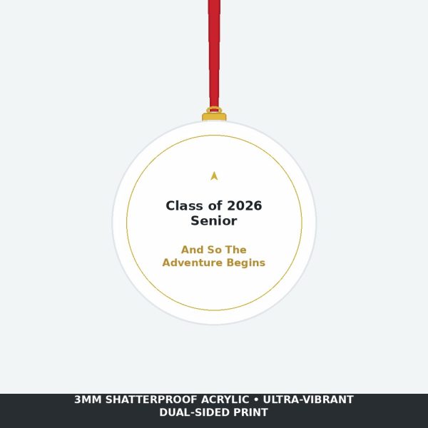 Class of 2026 Senior Graduation Acrylic Ornament - Commemorative Graduate Tree Keepsake