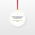 First Christmas as Grandparents 2026 Acrylic Ornament - New Grandma Grandpa Keepsake