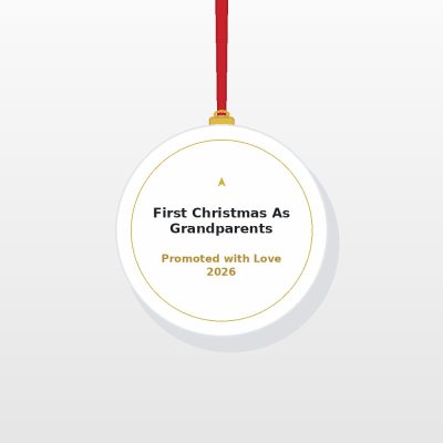 First Christmas as Grandparents 2026 Acrylic Ornament - New Grandma Grandpa Keepsake