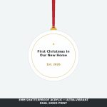 First Christmas in Our New Home 2026 Acrylic Ornament - New Homeowner Key Keepsake