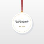 First Christmas in Our New Home 2026 Acrylic Ornament - New Homeowner Key Keepsake