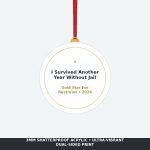 I Survived Another Year Without Going To Jail 2026 Acrylic Ornament - Funny Holiday Gag Gift