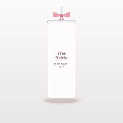 Future Mrs Bride Ribbon Tumbler with Straw & Bow - Elegant Wedding Morning Insulated Cup