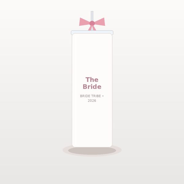 Future Mrs Bride Ribbon Tumbler with Straw & Bow - Elegant Wedding Morning Insulated Cup