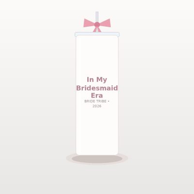 In My Bridesmaid Era Ribbon Tumbler with Straw - Trendy Retro Bridal Party Drinkware
