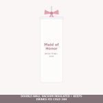 Maid of Honor Ribbon Tumbler with Straw & Bow - Chic Bridal Shower Keepsake Cup