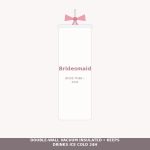Bridesmaid Custom Ribbon Tumbler with Straw & Bow - Personalized Bachelorette Party Keepsake