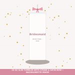 Bridesmaid Custom Ribbon Tumbler with Straw & Bow - Personalized Bachelorette Party Keepsake