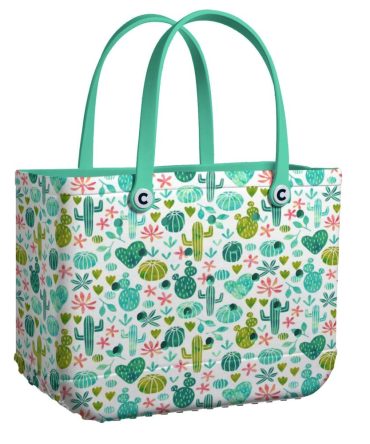 Bucket Tote Bag, Limited Edition Bogg Bag, Beach Bag Succulent Summer