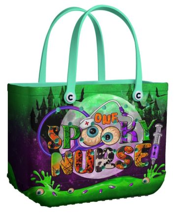 Spooky Nurse Halloween Tote Bag - Fun & Creepy Design For Nurses