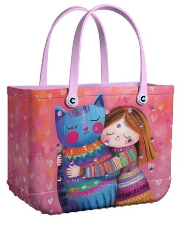 Bucket Tote Bag, Limited Edition Bogg Bag, Beach Bag Vibrant Friendship