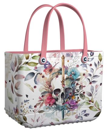Floral Skull Tote Bag – Stylish, Durable, And Unique Design For Everyday Use