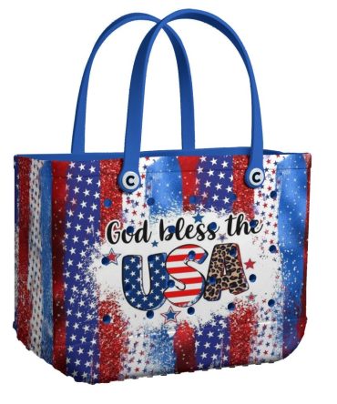 Patriotic 'God Bless The Usa' Tote Bag - Stylish & Spacious For Everyday Use
