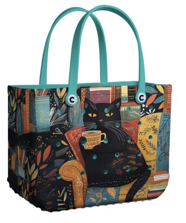 Bucket Tote Bag, Limited Edition Bogg Bag, Beach Bag Cat Chronicles