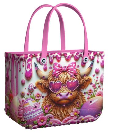 Bucket Tote Bag, Limited Edition Bogg Bag, Beach Bag Highland Easter