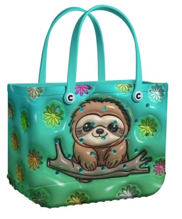 Adorable Sloth Tote Bag - Cute & Colorful Design, Perfect For Shopping & Beach Days