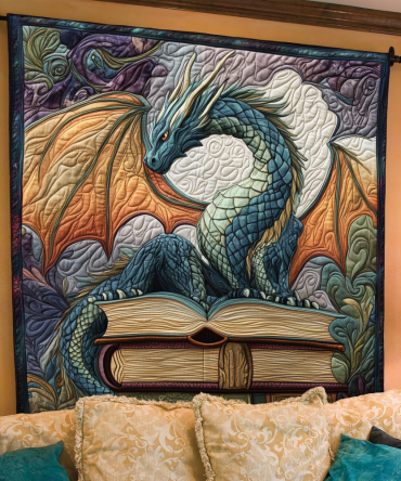 Twilight Guardian Art Quilt Hanging