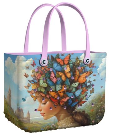 Bucket Tote Bag, Limited Edition Bogg Bag, Beach Bag The Lady Of Wings