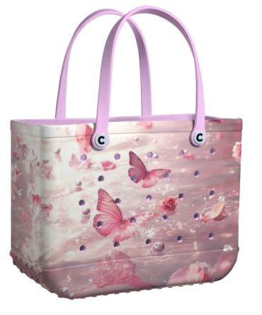 Bucket Tote Bag, Limited Edition Bogg Bag, Beach Bag Butterfly Dream