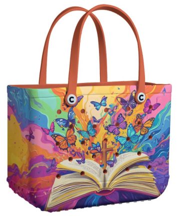 Bucket Tote Bag, Limited Edition Bogg Bag, Beach Bag Magic Pages