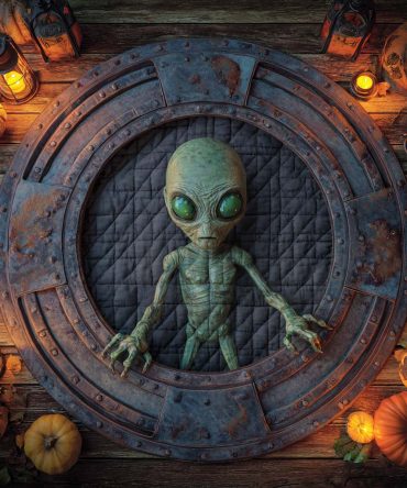 Abduction Portal Quilted Round Mat