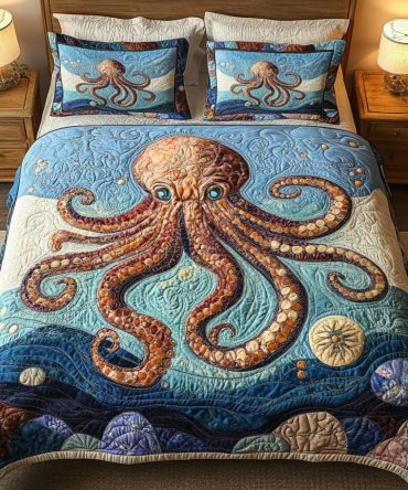 Abyss Elegance 3-Piece Quilted Bedding Set