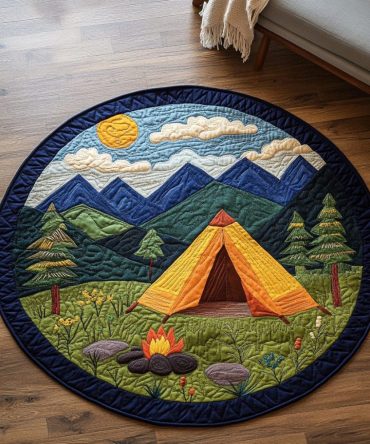 Adventure Camp Quilted Round Mat