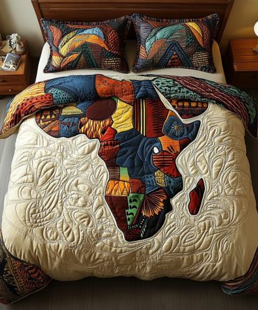 African Dream 3-Piece Quilted Bedding Set