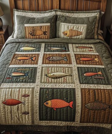 All About The Catch 3-Piece Quilted Bedding Set