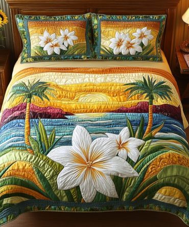 Aloha Comfort 3-Piece Quilted Bedding Set
