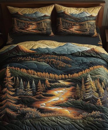 Alpine Flame 3-Piece Quilted Bedding Set