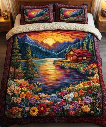 Alpine Serenity 3-Piece Quilted Bedding Set