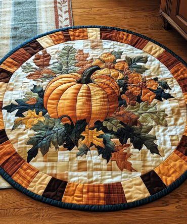 Amber Harvest Quilted Round Mat