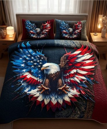 American Eagle 3-Piece Quilted Bedding Set