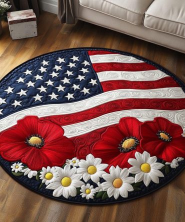 American Spirit Quilted Round Mat