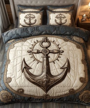 Anchor Bliss 3-Piece Quilted Bedding Set