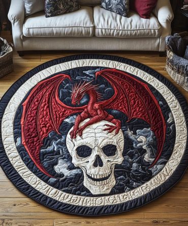 Ancient Flame Quilted Round Mat