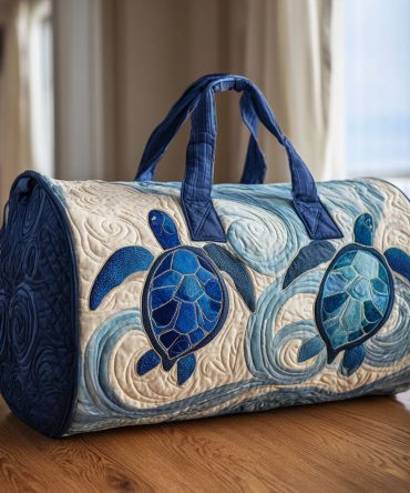 Ancient Voyager Quilted Duffle Bag — Vintage Map & Compass Travel Duffle, Carry-On Weekend Gym Bag