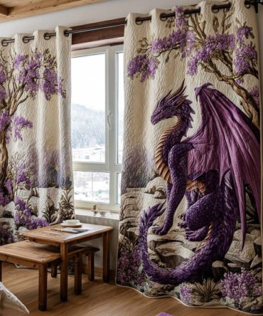 Ancient Wyvern Quilted Curtains