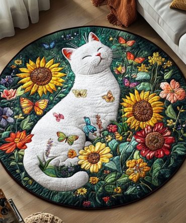 Angelic Paws Quilted Round Mat