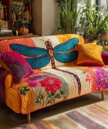 Aqua Breeze Rest Quilted Sofa Cover